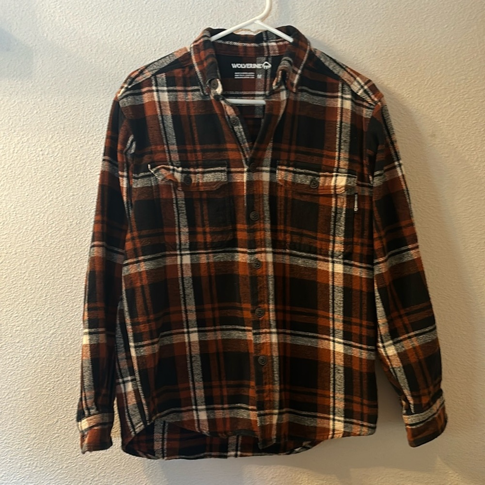 Wolverine button down flannel size medium